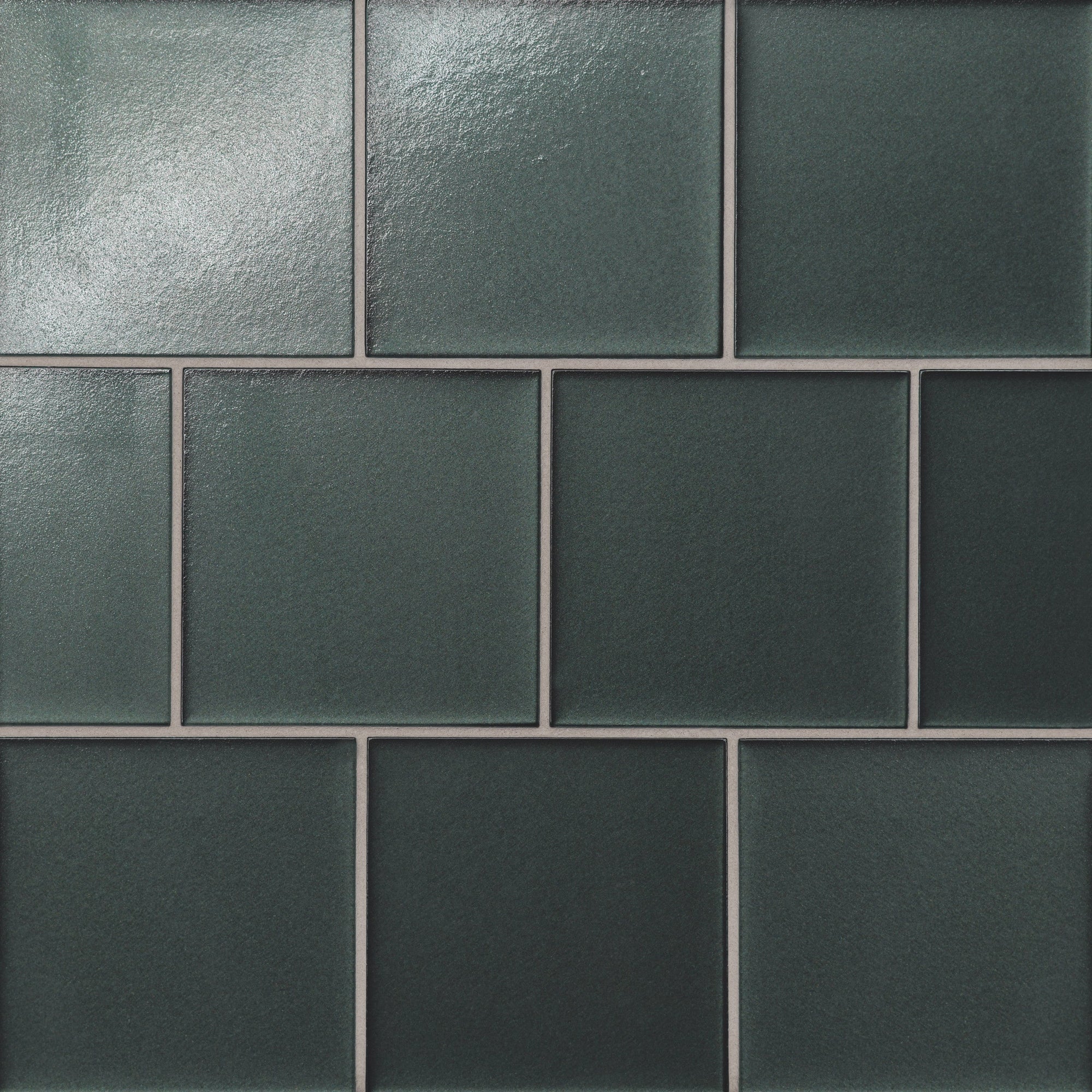 Bedrosians - Kaikos - 4" x 4" Matte Glass Field Tile - Dark Green