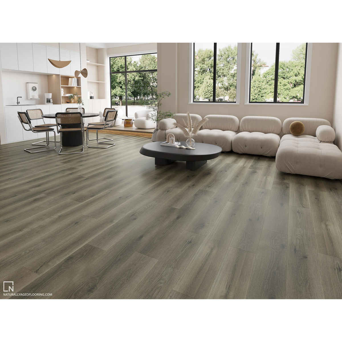 Naturally Aged Flooring - Northshore Laminate - Pipeline Installed
