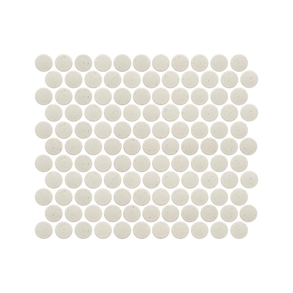 Lungarno MidMod 1.25 in. Discs Mosaic Oat Floorzz