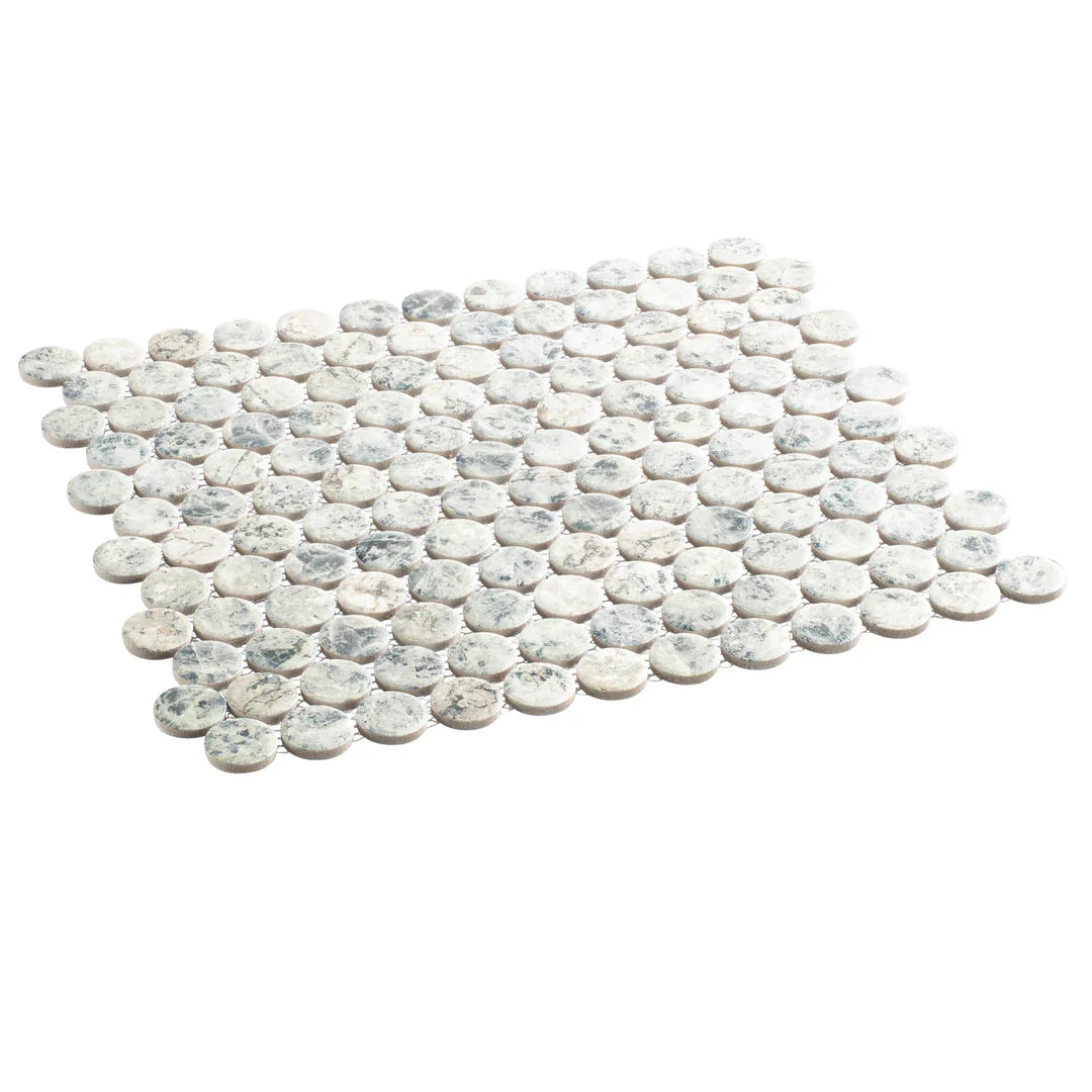 Bellagio - Belworth Collection Porcelain Penny Round Mosaic - Janesse