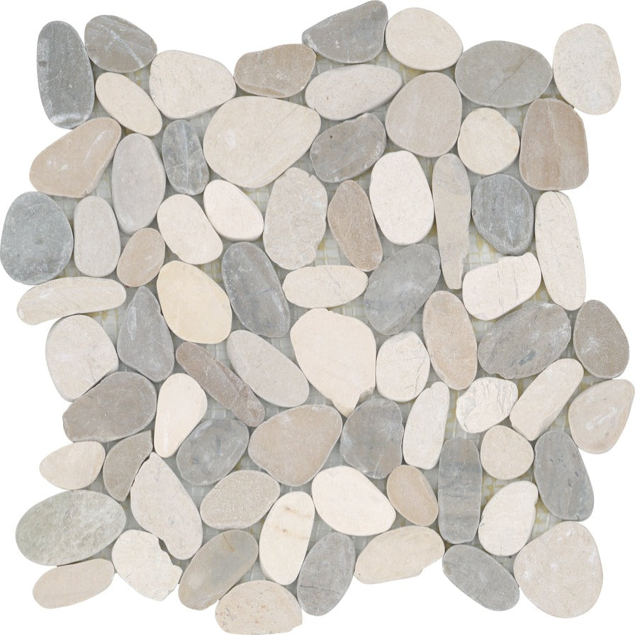 Emser Tile - Venetian Pebbles - 12&quot; x 12&quot; Stone Mosaic - Medici