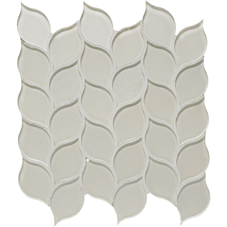 Arizona Tile - Dunes Series - Glass Leaves Mosaic - Ivory