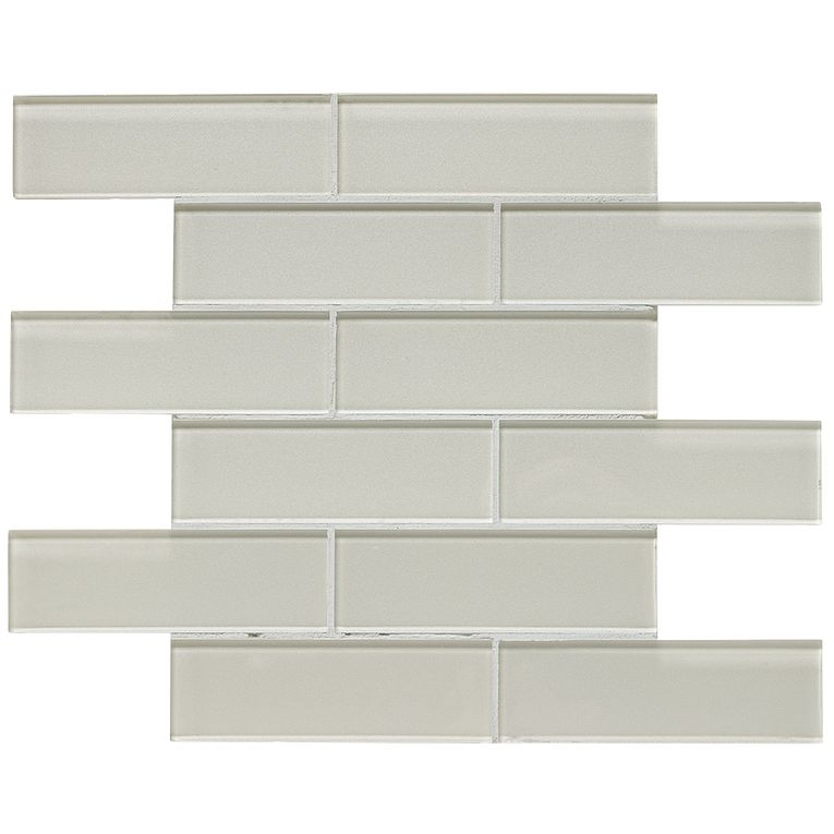 Arizona Tile - Dunes Series - 2" x 6" Stagger Joint Glass Mosaic - Ivory