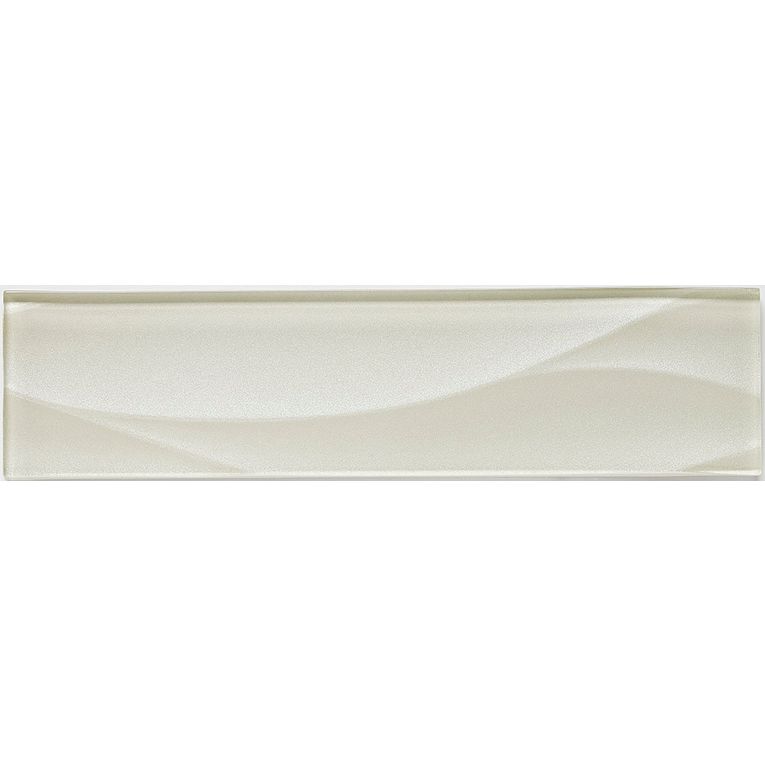 Arizona Tile - Dunes Series - 3" x 12" Wave Glass Tile - Ivory