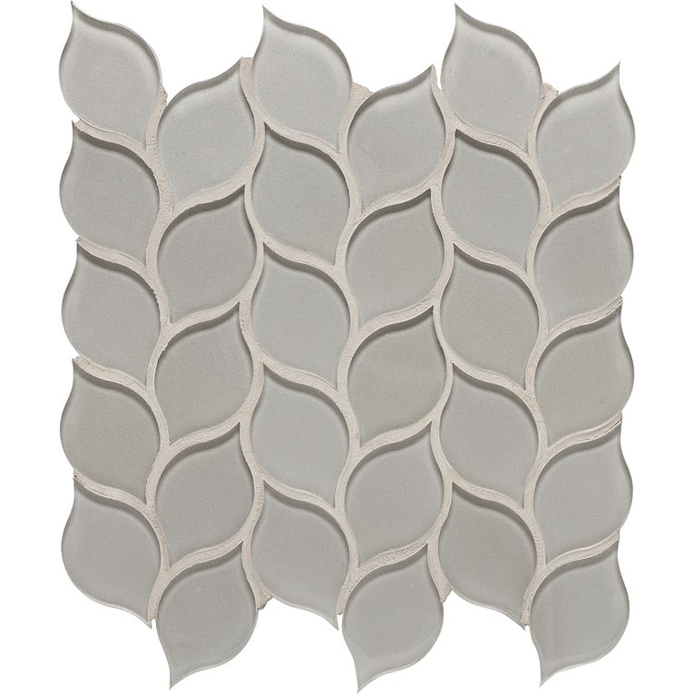 Arizona Tile - Dunes Series - Glass Leaves Mosaic - Pewter
