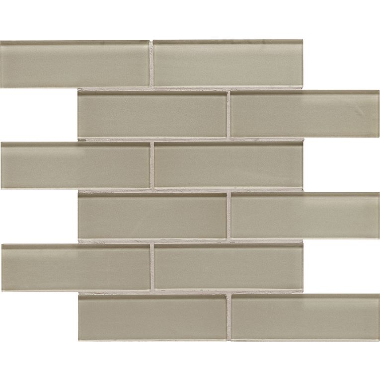 Arizona Tile - Dunes Series - 2" x 6" Stagger Joint Glass Mosaic - Sand