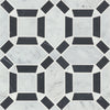 See Bedrosians - Matisse Mosaic 1 Marble Blend - White Carrara & Nero Marquina