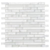 See Elysium - Linear Victory New 11.75 in. x 12 in. Glass and Stone Mosaic