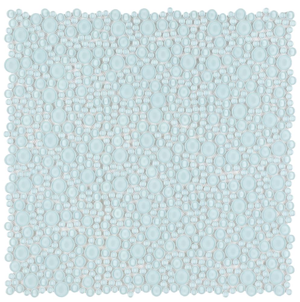 Elysium - Lady 10.75 in. x 10.75 in. Glass Mosaic - Turquoise