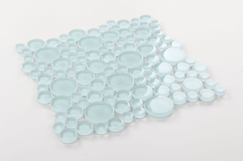 Elysium - Lady 10.75 in. x 10.75 in. Glass Mosaic - Turquoise