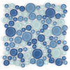 See Elysium - Lady 10.75 in. x 10.75 in. Glass Mosaic - Blue