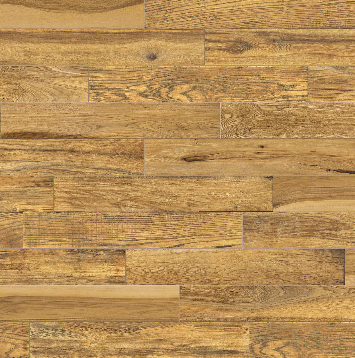 Floors 2000 - Lacquered Wood 6 in. x 36 in. Porcelain Tile - Honey