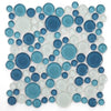See Elysium - Lady 10.75 in. x 10.75 in. Glass Mosaic - Ocean
