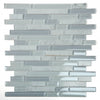 See Elysium - Linear Grey Label 11.75 in. x 11.75 in. Glass and Marble Mosaic