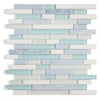 See Elysium - Linear Crystal Ocean 11.75 in. x 12 in. Glass and Marble Mosaic