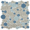 See Elysium - Lady 10.75 in. x 10.75 in. Glass Mosaic - Cielo