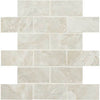 See American Olean Mirasol 2 in. x 4 in. Glazed Ceramic Body Brick-joint Mosaic - Silver Marble