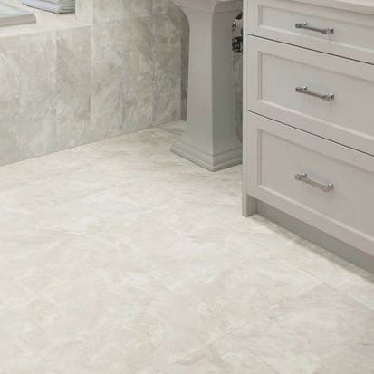 American Olean Mirasol 12 in. x 24 in. Porcelain Floor Tile Silver Marble