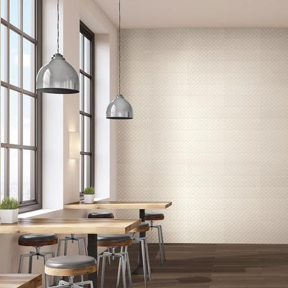 American Olean Visual Impressions Wall Tile - Quadrangle - White
