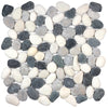 See Anatolia - Zen, Pebbles Natural Pebble Mosaic - Tranquil Cool Blend