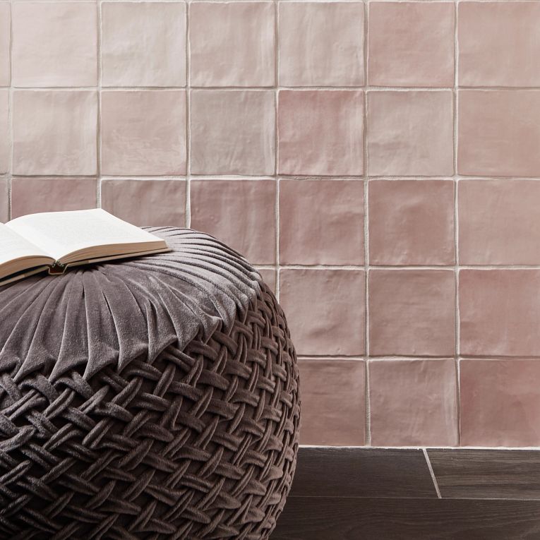 Arizona Tile - Flash 5" x 5" Ceramic Wall Tile - Blush