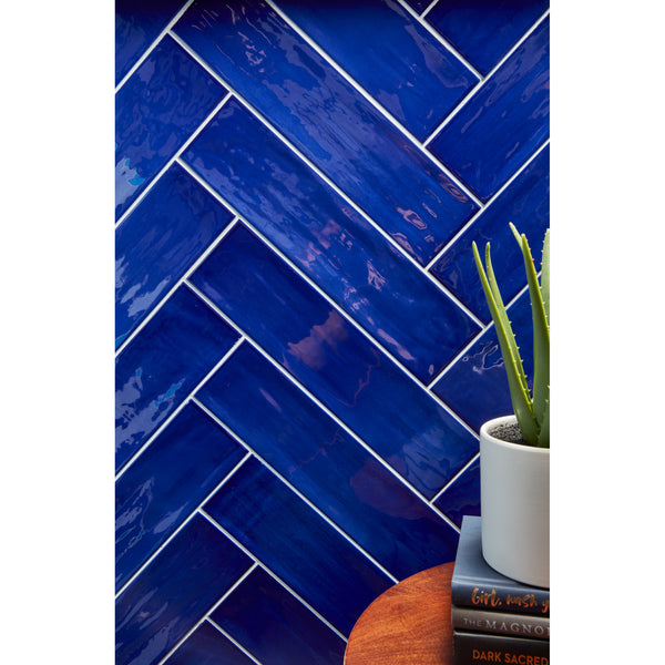 Arizona Tile Gioia Series 4" x 16" Porcelain Wall Tile Navy Floorzz