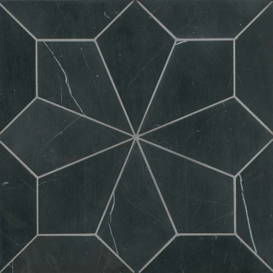 Bedrosians - Blomma Floor & Wall Mosaic - Nero
