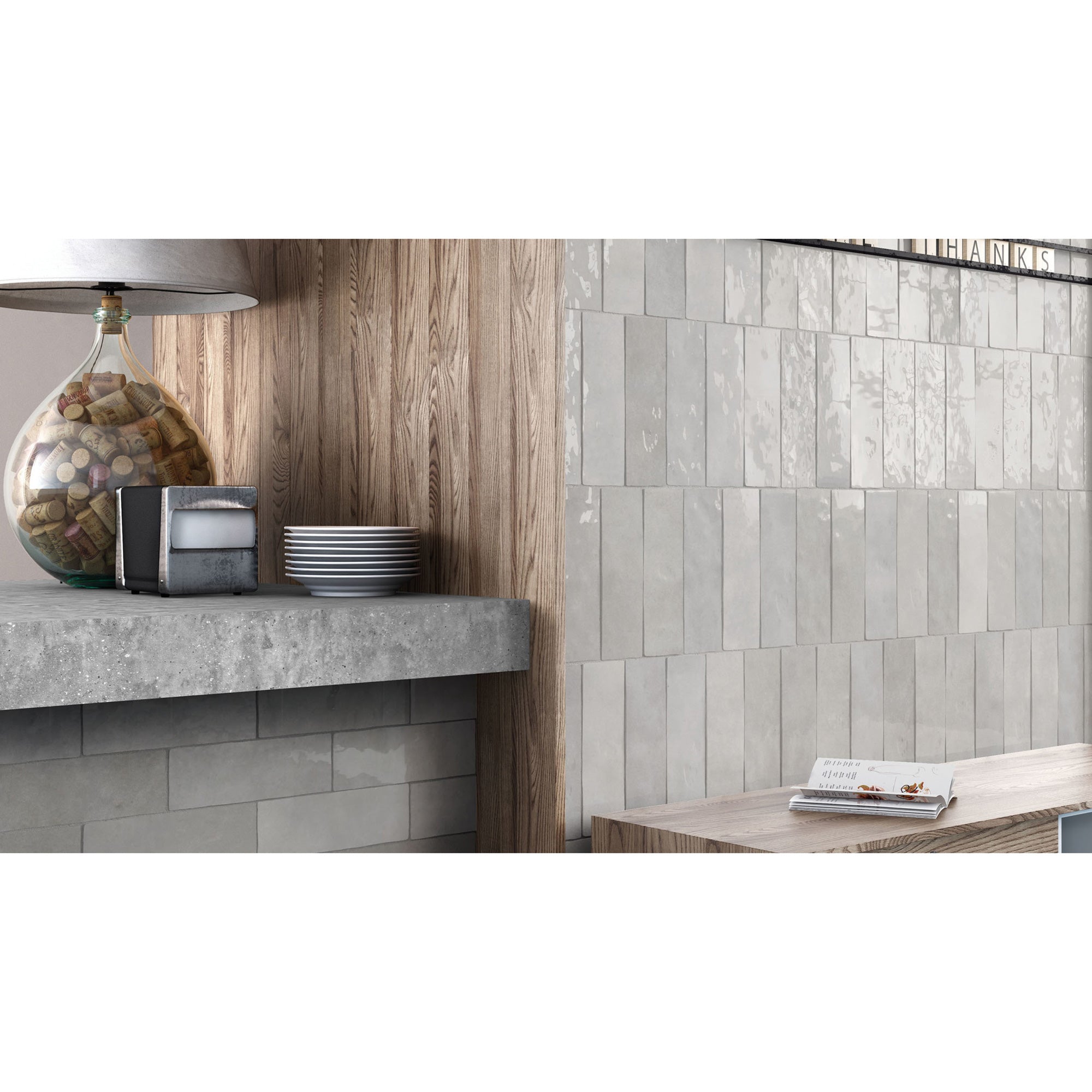 Bedrosians Tile & Stone - Cloe 2.5" x 8" Wall Tile - Grey