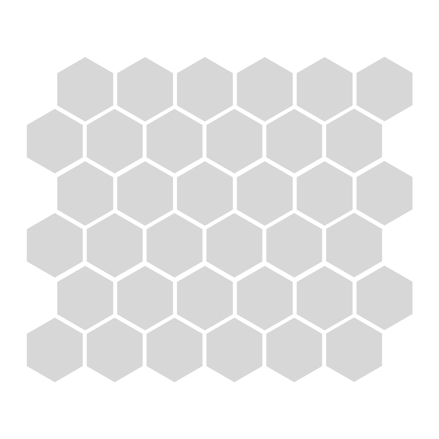 CommodiTile - Carrollton 2" Hexagon Mosaic - Matte Gray