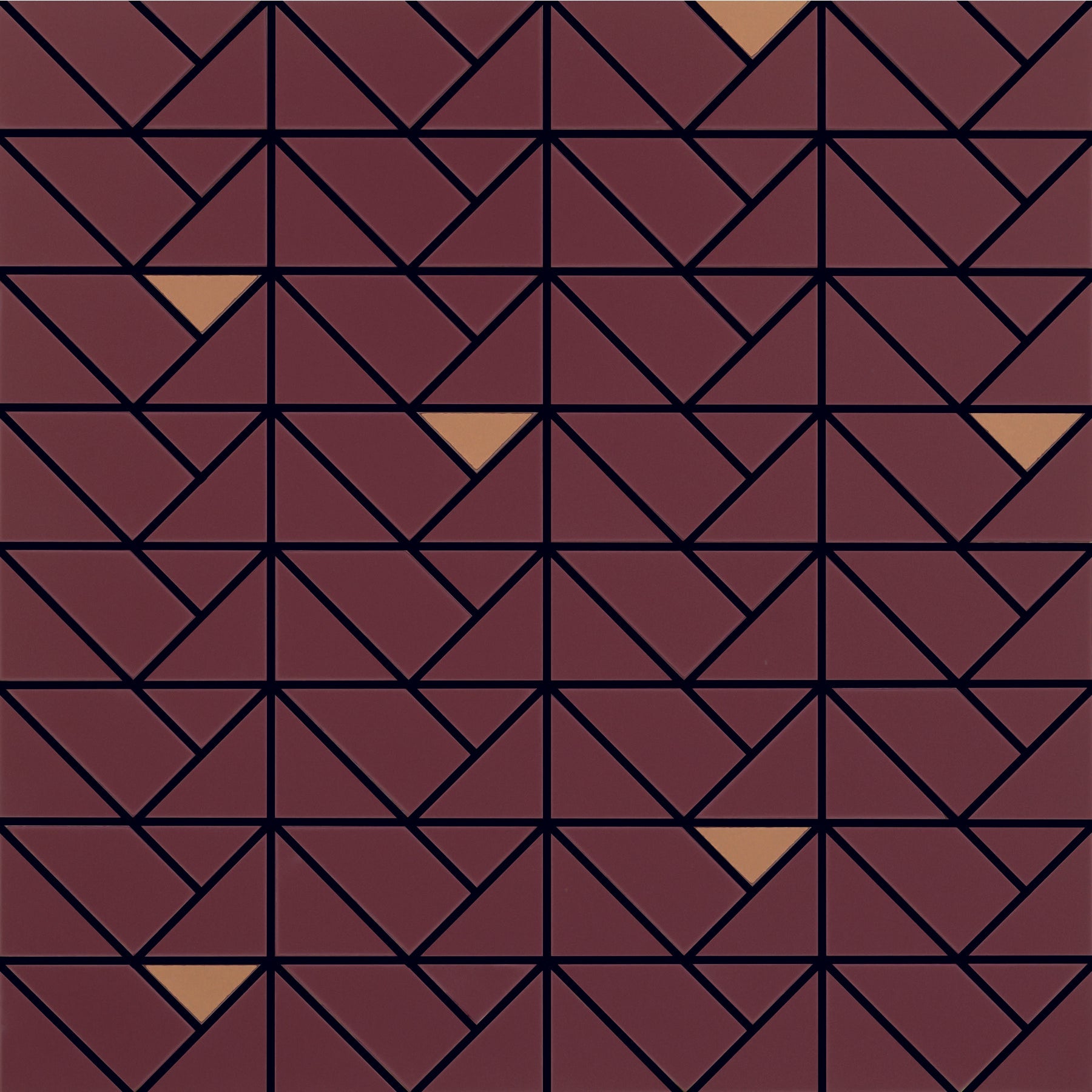 Daltile - STARE™ Collection - Eclettica Ceramic Triangle Mosaic - Purple