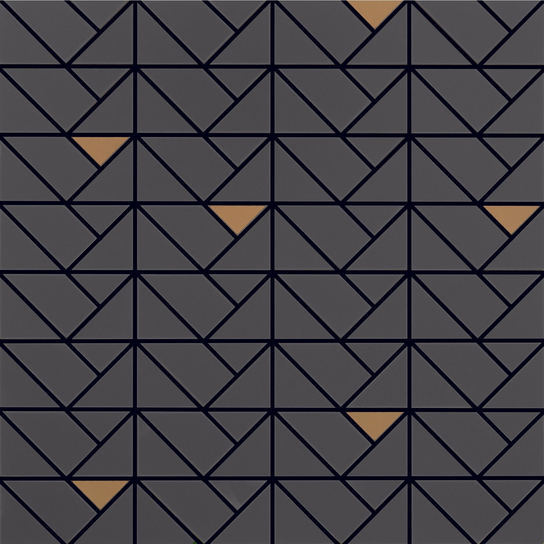Daltile - STARE™ Collection - Eclettica Ceramic Triangle Mosaic - Anthracite
