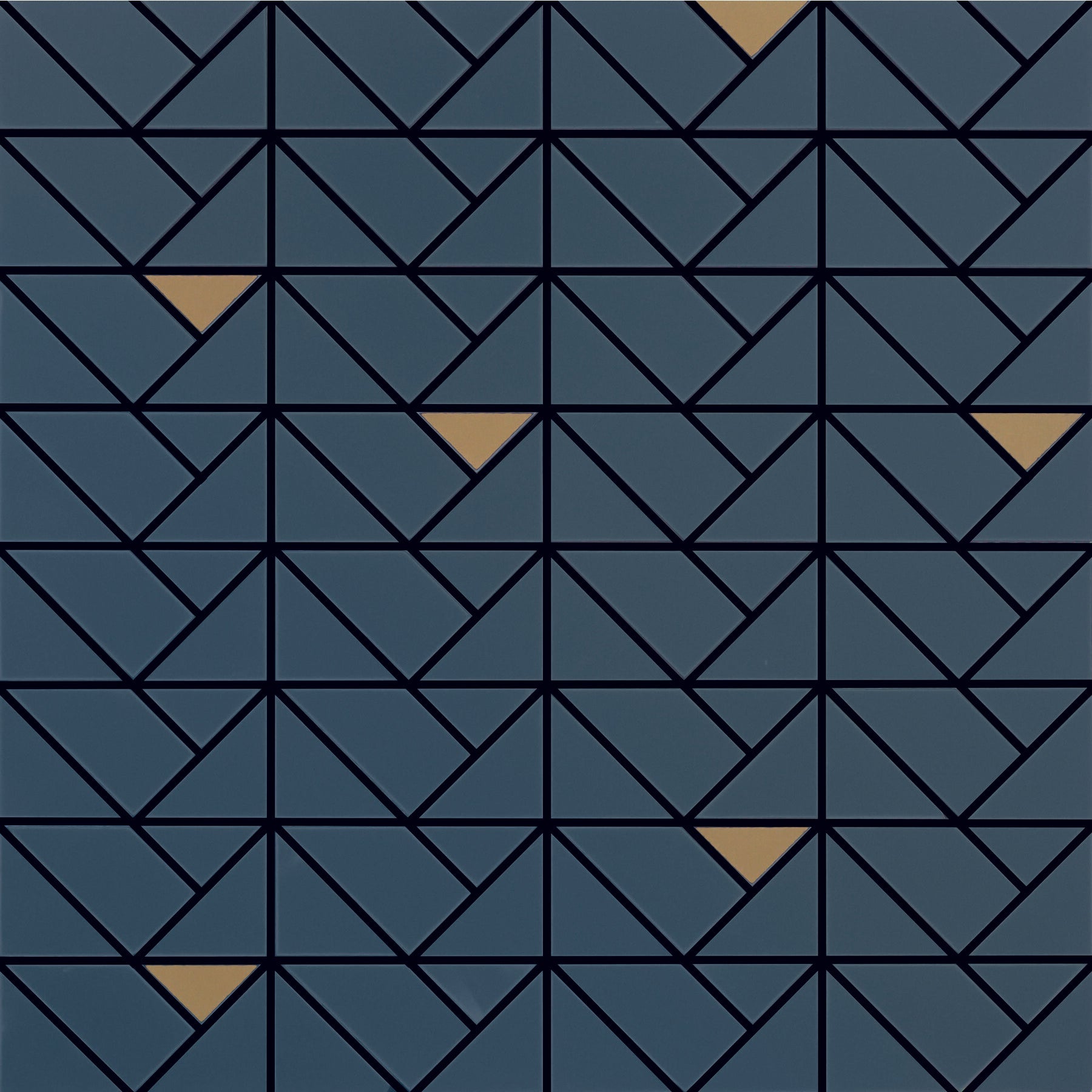 Daltile - STARE™ Collection - Eclettica Ceramic Triangle Mosaic - Blue