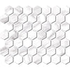 See Daltile - Perpetuo - 1 1/2 in. Glazed Ceramic Hexagon Mosaic - Brilliant White
