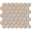 See Daltile - Perpetuo - 1 1/2 in. Glazed Ceramic Hexagon Mosaic - Elegant Beige