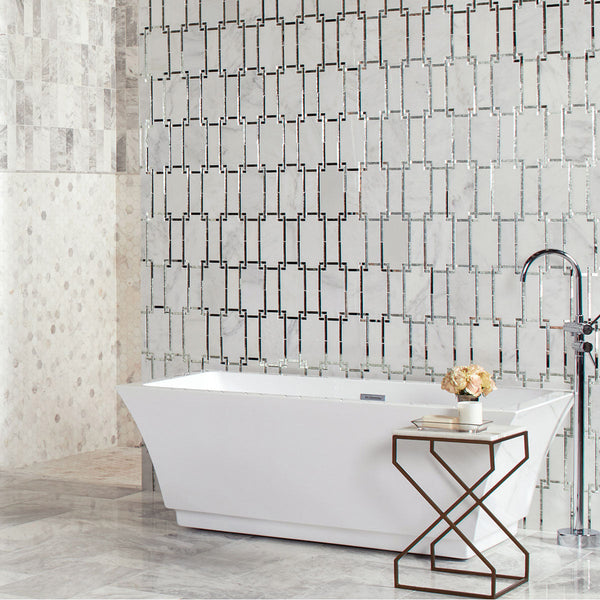 Self Adhesive Glass Mosaic Wall Tiles Decorative Antique Square Mirror tiles  For Household mirror tiles for wall
