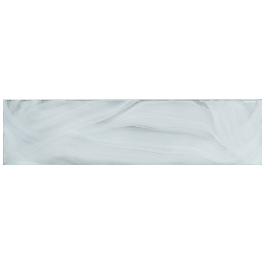 Bellagio Tile - Elegant Swirl 3" x 12" Subway Tile - Porcelain Cloud