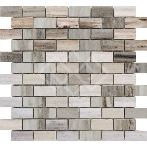 Enzo Tile - Paragon Marble Mosaic Tile - 1" x 2" Brick Honed