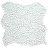 See Elysium - Lady 10.75 in. x 10.75 in. Glass Mosaic - Bianco
