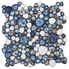 See Elysium - Growing Royal Blue 11.5 in. x 11.5 in. Porcelain Mosaic