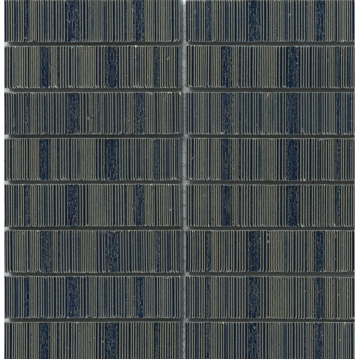 Emser Tile - Newtro 1 in. x 6 in. Glazed Ceramic Mosaic - Navy