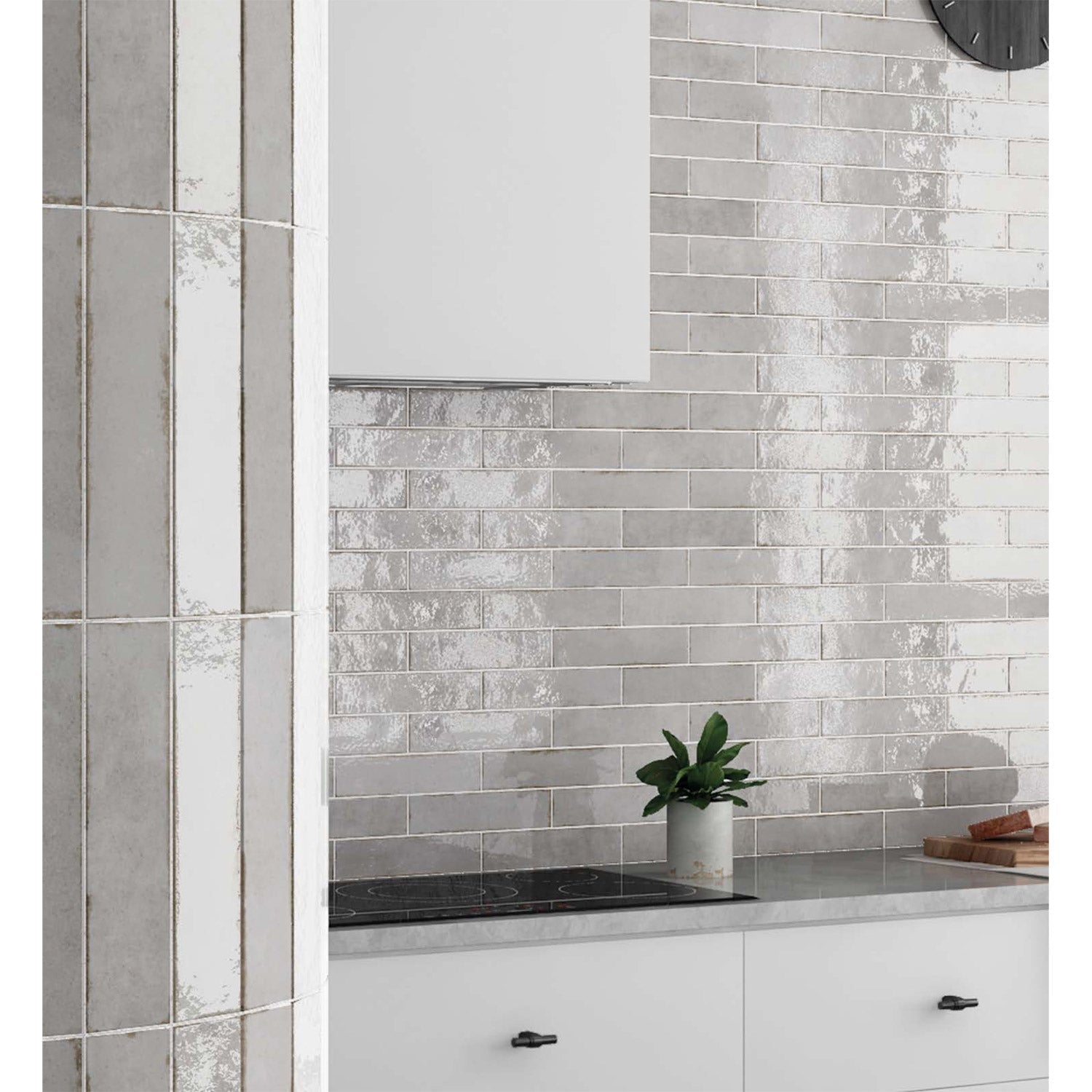 Equipe - Tribeca Collection - 2.5 in. x 10 in. Wall Tile - Grey Whisper