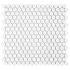 See SomerTile - Hudson Penny Round Gloss Mosaic - Glossy White