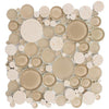 See Bellagio Tile Bubble Series Mosaic Tile (Full Sheet) - Sable Brown