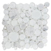 See Bellagio Tile Bubble Series Mosaic Tile (Full Sheet) - White Dove