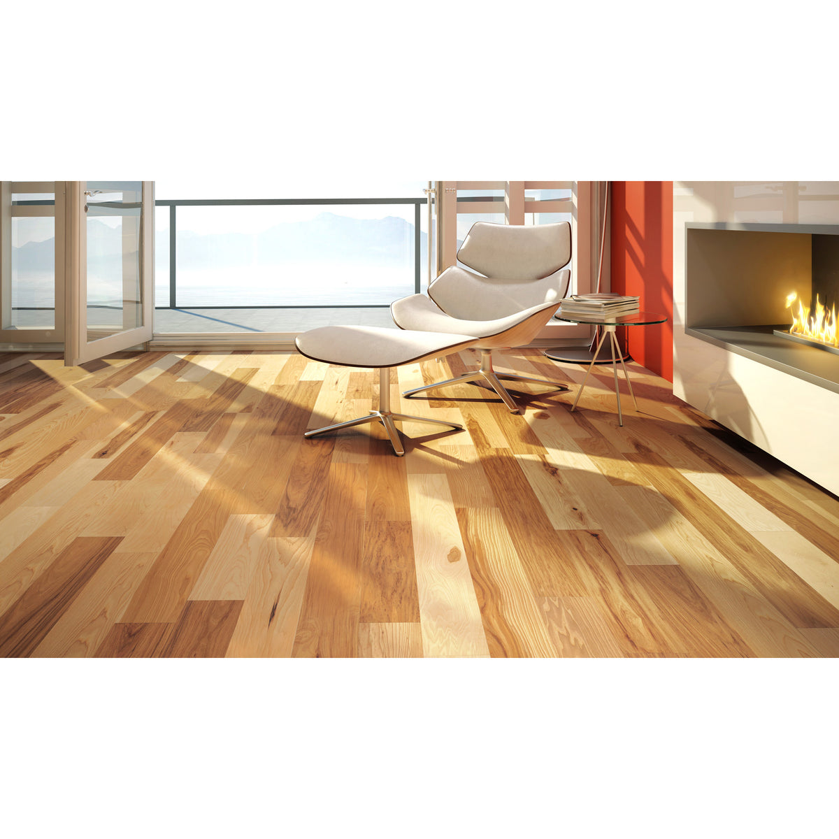 Lauzon - Ambiance Emira 3 1/4&quot; Engineered Nextstep Hardwood - Hickory Natural Installed