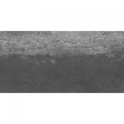 Lungarno - Stoneway 12 in. x 24 in. Glazed Porcelain Tile - Line Anthracite