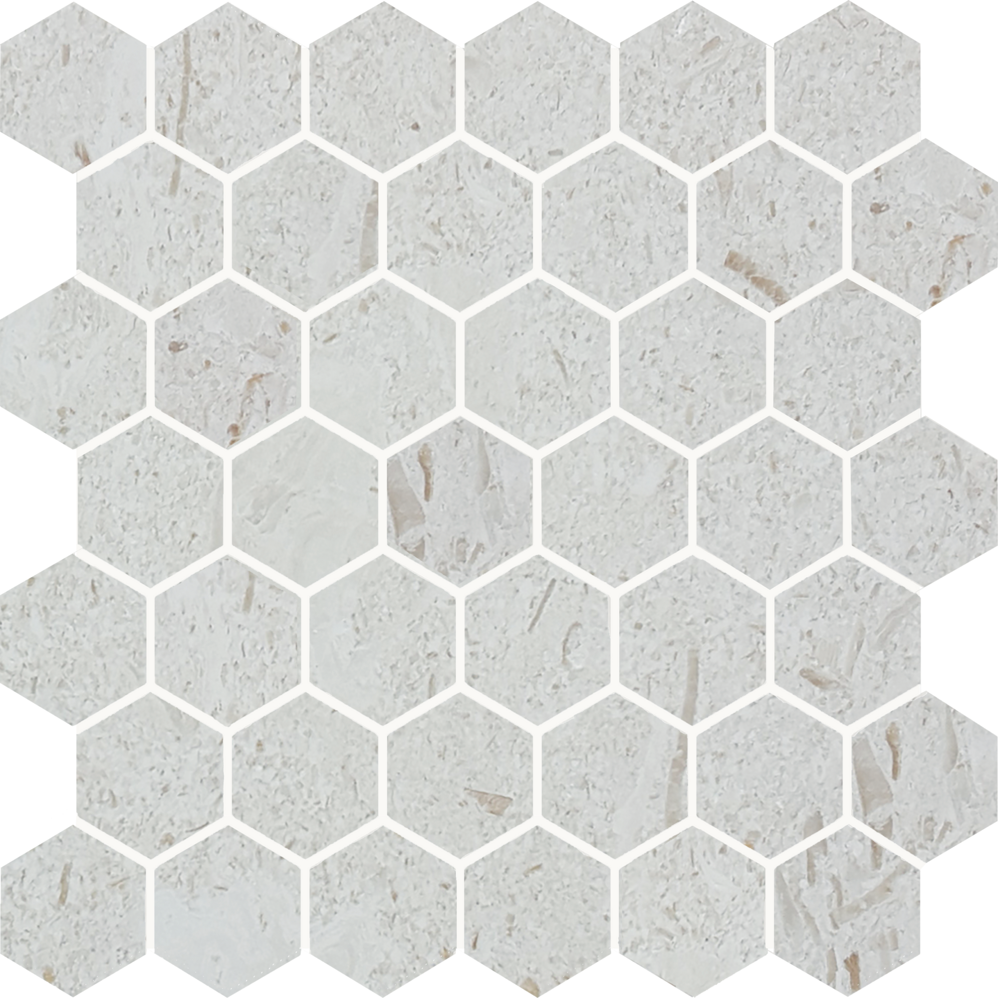 Tesoro - Sand Key Brushed Collection - 2" Hex Mosaic