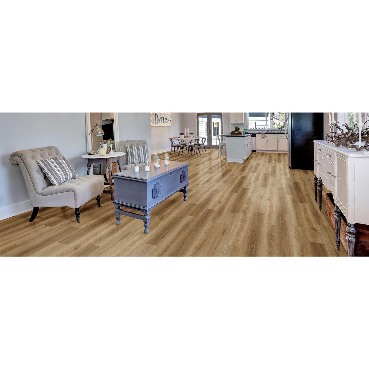 Tenacity - Planks Collection - Engineered Stone Flooring - Ravello Room Scene