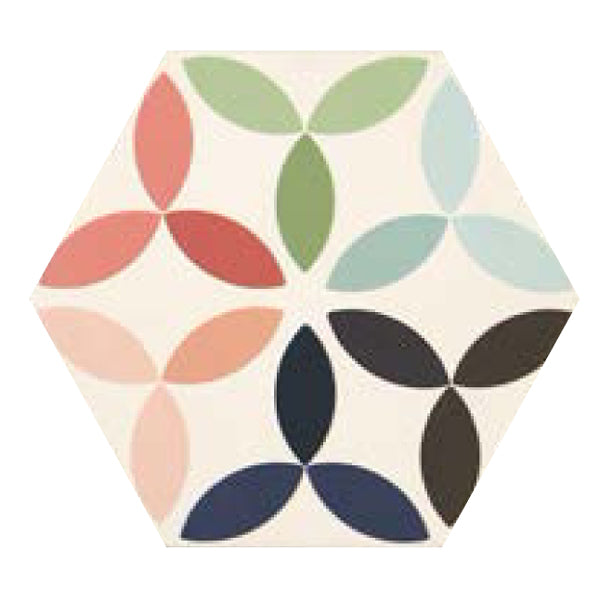 Topcu - Flamingo 6 in. Porcelain Hexagon Tile - Greta