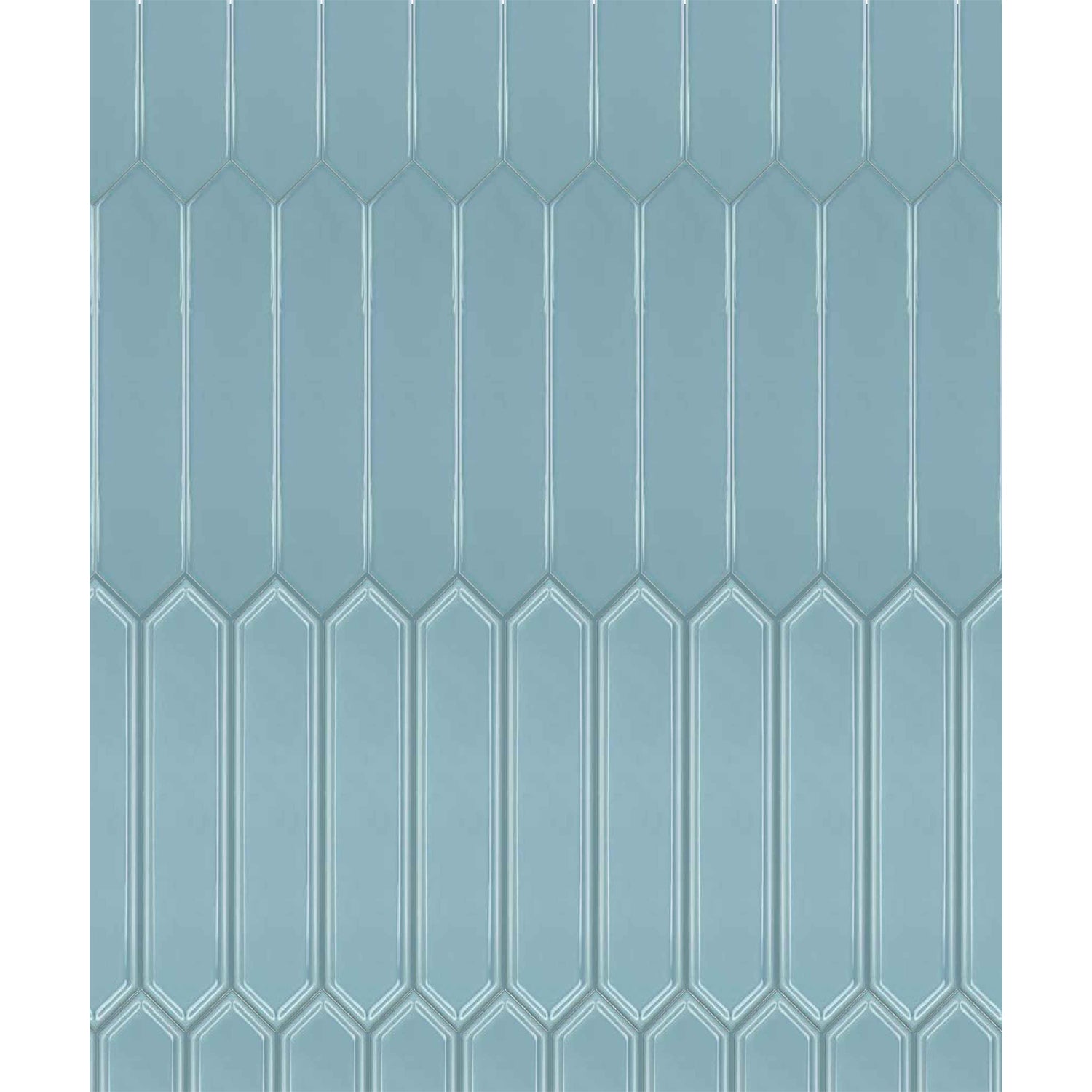 Topcu - Naima - 2.5 in. x 12 in. Ceramic Wall Tile - Ocean